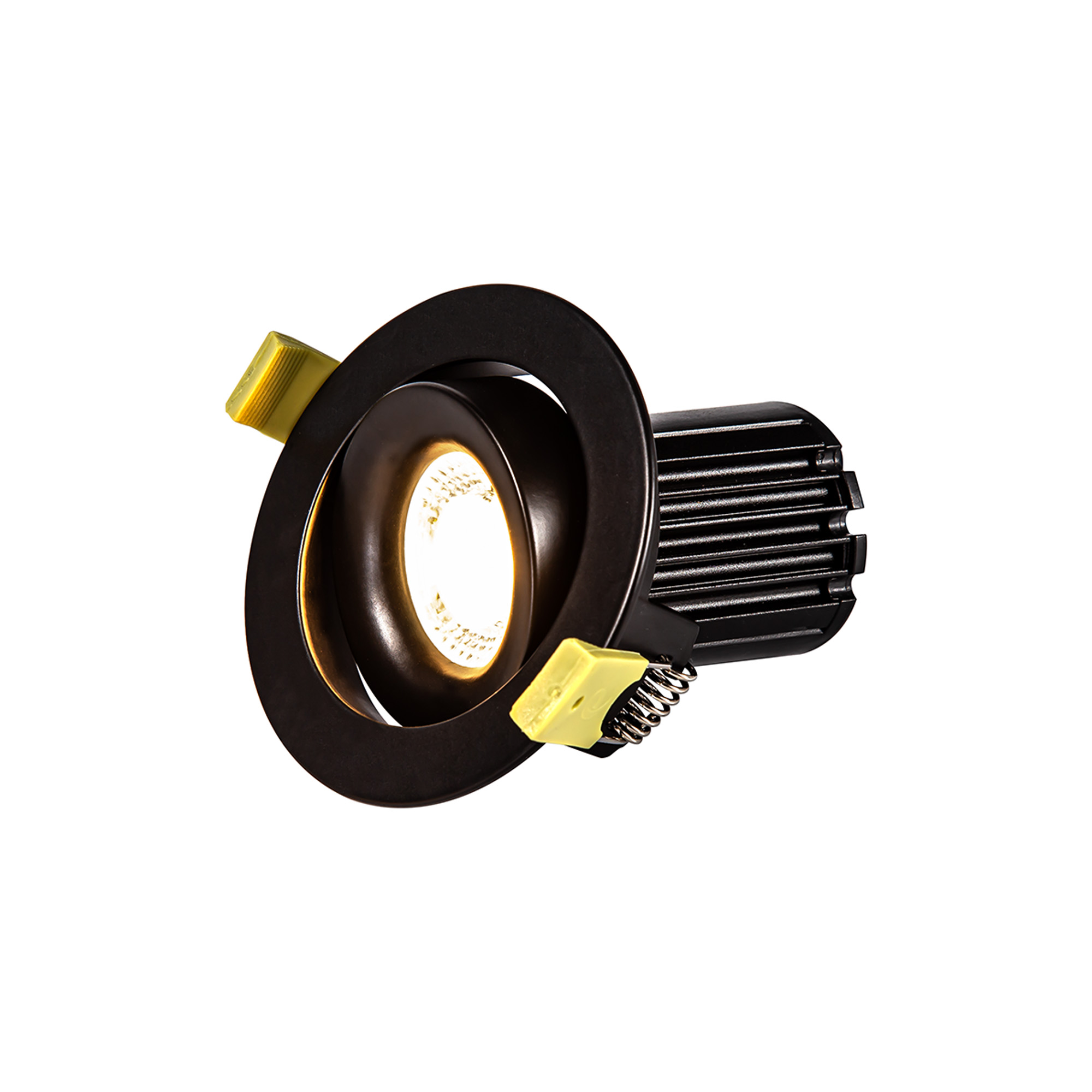 Bruve 12 Tridonic powered 12W 3000K 1200lm 36° LED Engine,300mA , CRI>90 LED Engine Matt Black  Fixed Recessed Adjustable round Downlight, IP20